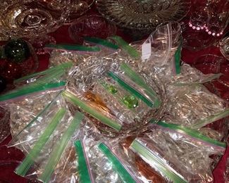 Bags of prisms in various sizes and colors (matched per bag)