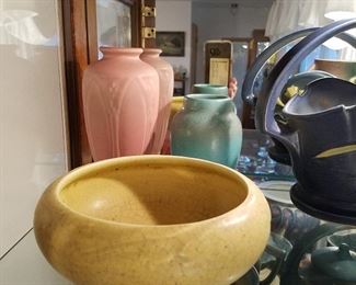 Rookwood bowl & 2 vases