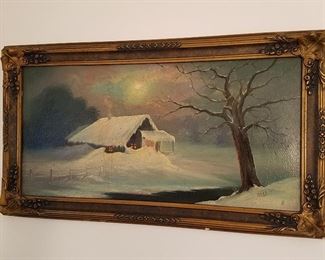 Original oil on board, signed LR "Raze"