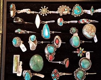 Vintage Native American Sterling rings