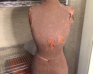 Antique dress form, mannequin.
