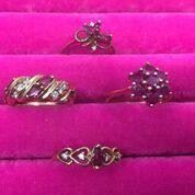 Four Natural Ruby & Diamond Accent Rings https://ctbids.com/#!/description/share/274647