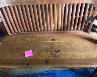 Antique wooden bench