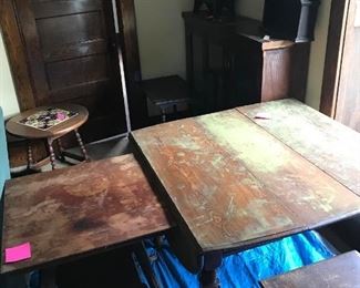 Antique tables a-plenty!