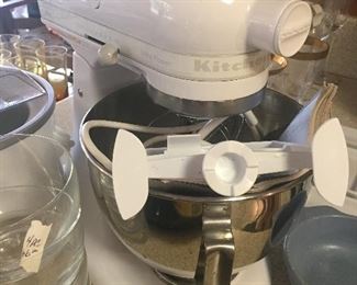 Kitchen-aid mixer with multiple attachments 