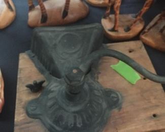 Antique chuck wagon coffee grinder