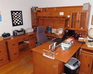 large office desk and storage