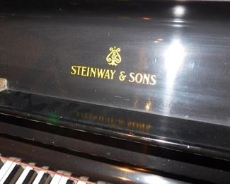 antique Steinway and Sons upright piano