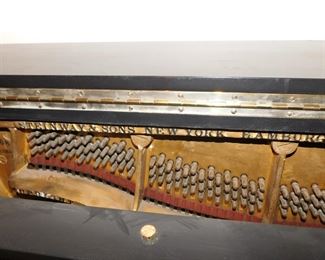 antique Steinway and Sons upright piano