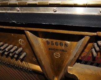 antique Steinway and Sons upright piano