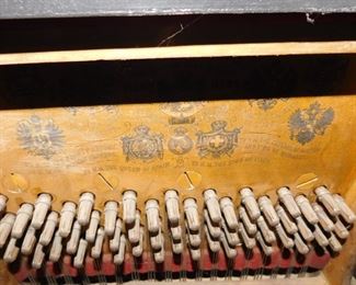 antique Steinway and Sons upright piano