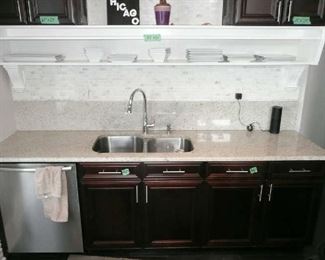 Showing more of the low cabinets.