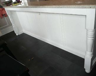 Front View of The Island 104" X 42" X 18" Granite.