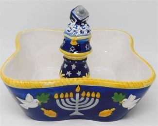 42. Hand Painted Judaica Ceramic Bowl