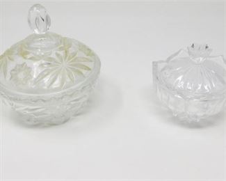 45. Two 2 Cut Glass Candy Dishes