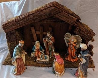 Lighted Nativity with Stable