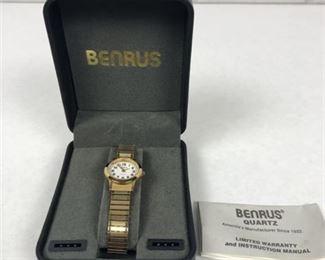 Lot 093
Ladies Benrus Quartz Wrist Watch W/Original Case
