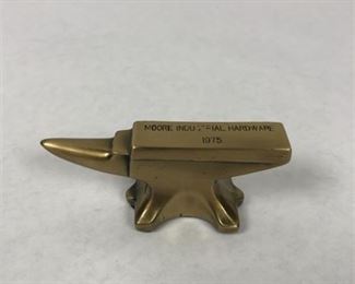 Lot 102
Small Solid Brass Advertising Anvil Moore Industrial Hardware