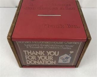 Lot 106
Vintage Ronald McDonald House Donation Box