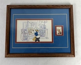 Lot 133
Disney Donald Duck Print with Walt 6 Cent Stamp Framed