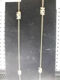 Very Long Asian Style gold tone naecklace doulbe or triple up