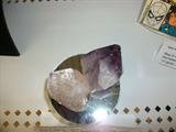 2 large Crystals one is Amethyst
