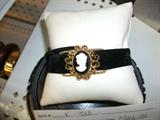 cameo choker black velvet band