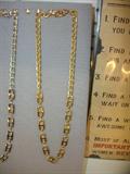 Very cool designer gold tone link necklace.