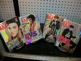 4 collectable Elvis foil cover tv guides