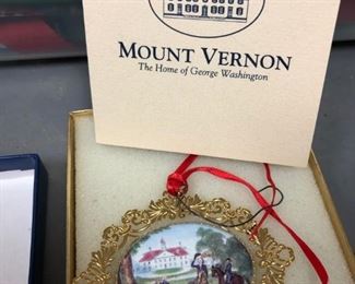 Dozens of White House & Mount Vernon Christmas  ornaments.