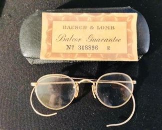 Antique Bausch & Lomb gold-filled spectacles