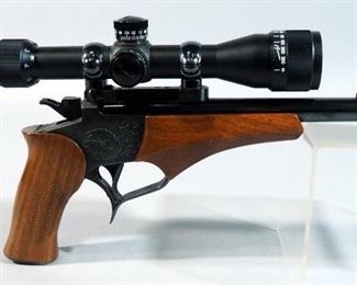Thompson Center Arms .22 LR Target Pistol SN# 152726, With Rios Model 400S 2-7 x 32mm Scope, In Hard Case