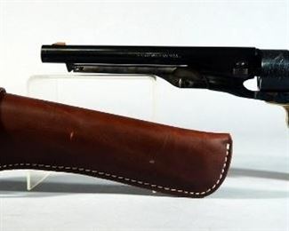 F.LLI PIETTA .44 Cal Black Powder Revolver, SN# P129301, Made in Italy, With Leather Holster