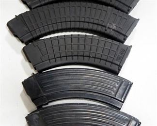 Assorted 7.62x39mm 40 Round Magazines, Steel Qty 2, Pro-Mag Plastic 30 Round Magazine, Qty 3, Total Qty 5