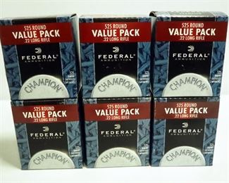 Federal .22LR 36 Gr CPHP Ammo, Approx 3150 Rounds