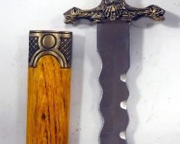 Two Daggers With Sheaths, 1 With Serpentine Blade And Other With Dragon Handle