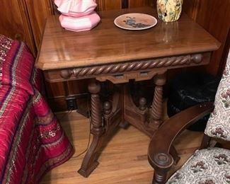 Eastlake walnut table