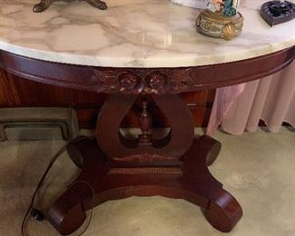Antique marble top table 
