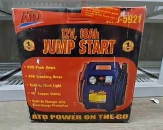 4532: New in Box ATD 12V, 18Ah Jump Start
ATD 12V, 18Ah Jump Start