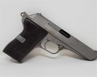 625: CZ X54 7.62x25mm Semi-Auto Pistol
Serial Number: LV10875 Barrel Length: 4.5"