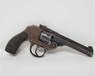 790: Iver Johnson Top Break .38 Cal Revolver with Leather Holster
Serial Number: B82807 Barrel Length: 4"