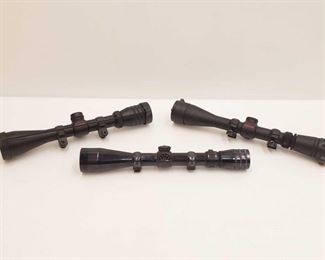 866: 3 Redfield Scopes
Measures approx from 12.5" to 13" Marked 129061X and PCHC06178