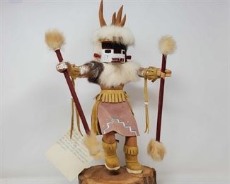 1088: Wooden Navajo Deer Kachina Doll
Measures approx 18" with Stand
