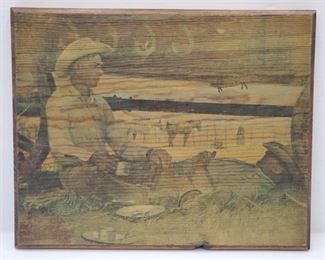1089: Wood Stained Wall Art
Measures approx 11"x14"
