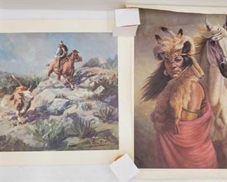 1092: Kelly Pruitt Print and Unknown Artist Print
Measures approx 22"x28" to 29"x23"