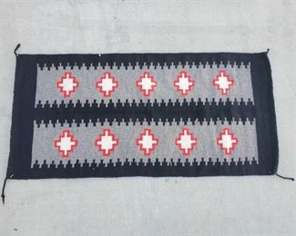 1035:m Hand Wooven Native American Blanket
Measures approx 58"x28"