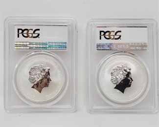 2020: Two .999 Fine Silver 2016-P 75th Anniversary Pearl Harbor Commemorative 1 Oz Coins - PCGS Graded
PCGS Graded MS70 In protective casings