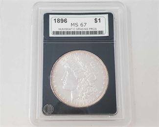 2050: 1896 Morgan Silver Dollar - NGP Graded
Philadelphia Mint NCP Graded MS67