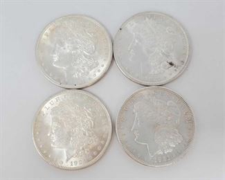 2062: Four 1921 Morgan Silver Dollars
All are Philadelphia Mint
