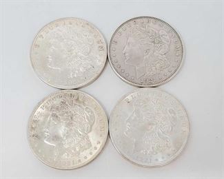 2063: Four 1921 Morgan Silver Dollars
All are Philadelphia Mint